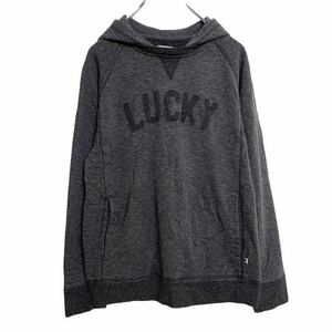 LUCKY BRAND スウェットパーカー ウィメンズ XL ダークグレー ロゴ ラッキーブランド 古着卸 アメリカ仕入れ a401-5231