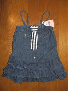  storage goods new goods *SISTER JENNI necktie attaching Pro starter ng Denim One-piece 120