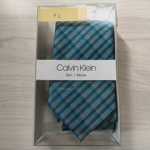  Calvin Klein (Calvin Klein)42 necktie new goods unused box attaching unopened goods accessory box, clear case 