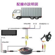 即納 送料無料 12V24V トラック 日本製液晶 バックカメラ 9.1インチ ミラーモニター 暗視防水 バックカメラセット バックモニター_画像4