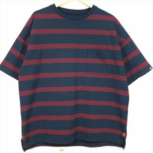 Canterbury カンタベリー 肉厚 ショートスリーブ ドライミックス ラガーティ 半袖 Tシャツ SIZE: L ネイビー/ボルドー MH632023042110