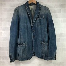 DIESEL ディーゼル 刺繍入り デニムジャケット テーラードジャケット SIZE:M ブルー メンズ MH632023041901_画像1