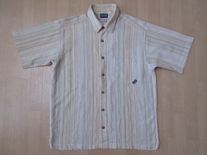 00's 2007年 パタゴニア AC Yarn Dye Shirt ストライプ柄 半袖 シャツ S PATAGONIA エーシー ヤーン ダイ アウトドア キャンプ ハイキング