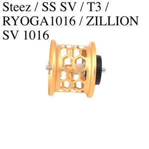 YU109金 リールスプール For DAIWA Steez SS SV T3 RYOGA1016 ZILLION SV 1016 ダイワ スティーズ 改装 交換用 ベイトフィネス浅溝スプール