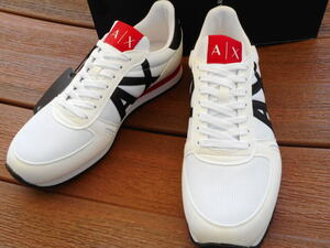 US限定カラー！！日本未発売　直営モデル　ARMANI EXCHANGE Logo sneakers　AXロゴスニーカー本物をお届けします！