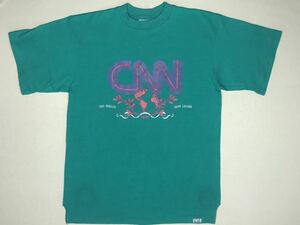 A0449,中古,古着,used,珍品,made in USA,アメリカ,90's,90年代,Tシャツ,カットソー,GEAR FOR SPORTS,CNN,オーバーサイズ,スリット,FTb0220