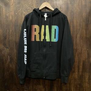 アメリカ古着 COLOR ME RAD ジップスウェットパーカー パーカー 黒 ジップパーカー