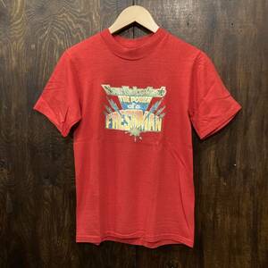 アメリカ古着 Hane’s 70~80s ビンテージ 半袖Tシャツ 赤 ラメプリ ROACH ビンテージT