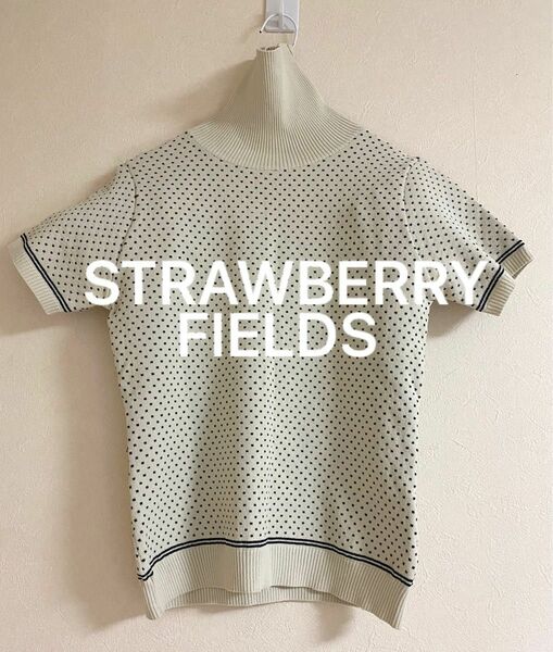 STRAWBERRY-FIELDS 半袖ニット ニット ホワイト 生地しっかりめ 美品