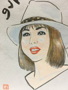 Art hand Auction Wataru Takahashi Wataru Takahashi Cartoonist Authentic hand-drawn painting Watercolor painting Red seal Seal Original painting Manga Painting Drawing Old painting Sketch painting Wataru Takahashi Misaho Oda Enka singer, painting, watercolor, portrait