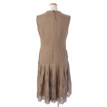 【フォクシー】Foxey　Dress Arles ドレス アルル ノースリーブ ワンピース 42556 ココアブラウン 40 【中古】【正規品保証】178330_画像4