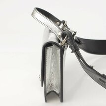 【アレキサンダーマックイーン】Alexander McQueen　スカル レザー ベルトバッグ ショルダーバッグ シルバー 【中古】【正規品保証】178560_画像3