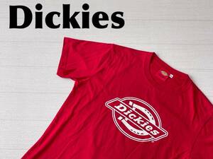 ☆送料無料☆ Dickies ディッキーズ 古着 半袖 ロゴプリント Tシャツ メンズ M レッド トップス 中古 即決