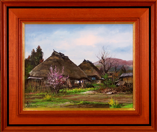 Киичиро Хаяси (Весна в Айдзу № 6) Картина маслом Акр, Рисование, Картина маслом, Природа, Пейзаж