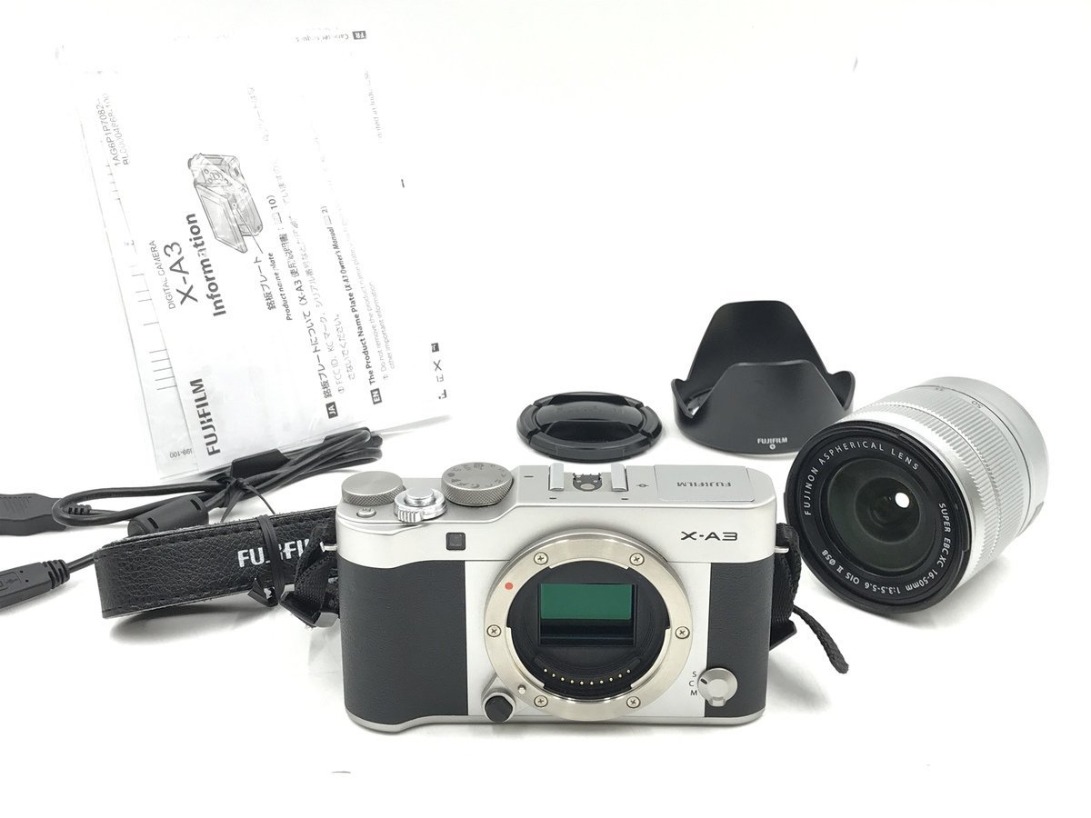 保障できる e レンズキット FUJI 値下げ X−A3 美品 富士フイルム X-A3