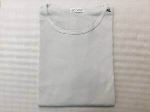 0042 新品【七分袖Tシャツ】サイズ 4L/カットソー/ベージュ/グランマーフィル/春～秋/サイドスリット入り/綿100％/日本製/大きいサイズ