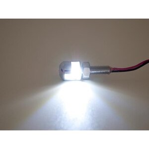 LED ナンバープレート ライセンスボルト 盗難防止形状 ホワイト(ANO-01WH)送料込み