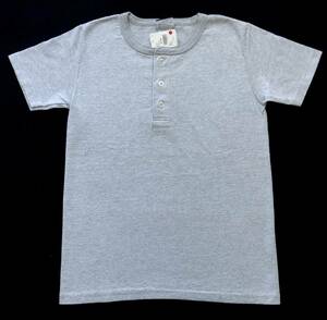 新品 定価6380円 USA製 グッドウェア ヘンリーネック Tシャツ　　スリムフィット Goodwear MADE IN USA アメリカ製 グレー M 玉7311