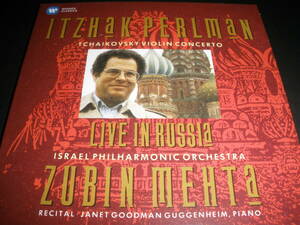 パールマン ロシア ライヴ チャイコフスキー ヴァイオリン協奏曲 クライスラー メータ 1990 美品 紙 Violin Tchaikovsky Concerto Perlman