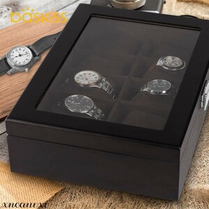  modern . design wristwatch box 10ps.@ storage wristwatch wooden layout accessory collection Classic box storage case wristwatch 