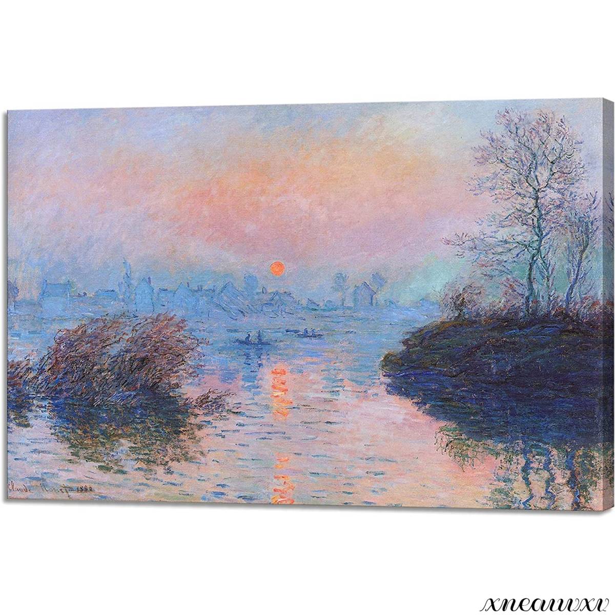 Monet's Art Panel, Famous Painting, Copy, Landscape Painting, Oil Painting, Wooden, Interior, Wall Hanging, Landscape, Decorative Painting, Canvas Painting, Stylish, Modern, Interior, Redecoration, Room, Painting, Oil painting, Nature, Landscape painting