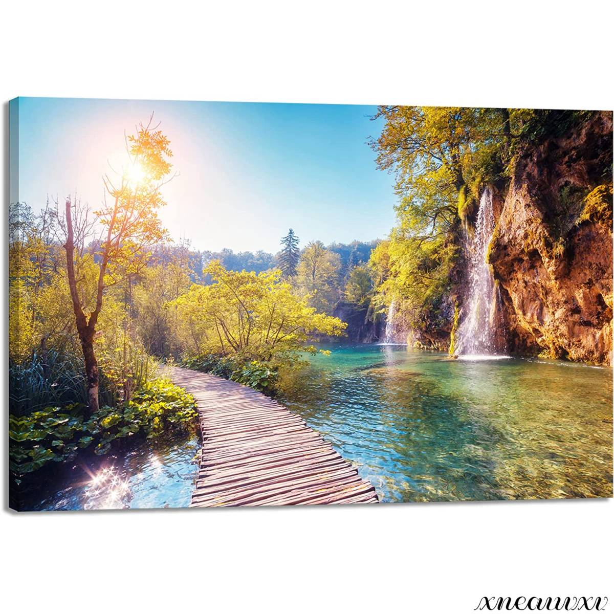 Beautiful scenery, art panel, nature, river, interior, wall hanging, room decoration, decorative painting, canvas, painting, stylish, good luck, overseas, art, appreciation, redecoration, Artwork, Painting, graphic