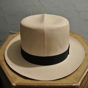 最高級MONTECRISTI PANAMA HAT 7 1/4 58cmVintageKnoxハイグレードヴィンテージノックスモンテクリスティパナマハットオプティモエクアドルの画像3