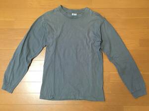 90s anvil 長袖 Tシャツ 無地 チャコールグレー MADE IN USA 中古 アンビル ロンT ヘビー ビンテージ 90年代 カットソー 米国製