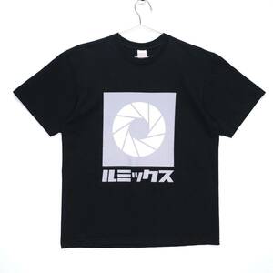 【送料無料】パナソニック デジタルカメラ「LUMIX」オリジナルTシャツ/ルミックス/カタカナロゴ/絞り羽根/F2.0/非売品/ブラック/XLサイズ