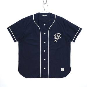 【送料無料】PRIVILEGE(プリビレッジ)/ベースボールシャツ/P LOGO BASEBALL SHIRT/PS210201/ネイビー/Lサイズ