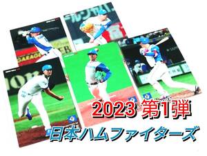 2023　第1弾　日本ハムファイターズ　レギュラーカード　全5種セット　★　カルビープロ野球チップス 上川畑 野村 加藤 上沢 ポンセ 日ハム