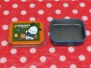 ネコポス■ ポチャッコ ミニ 缶 ケース 当時品 サンリオ ねこ ねずみ ひよこ