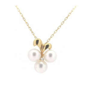  Mikimoto pearl diamond necklace K18YG(18 gold yellow gold ) pawnshop exhibition 