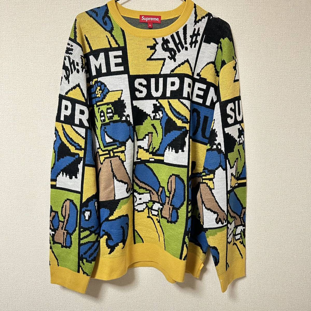 Supreme 20SS Cartoon Sweater セーター イエロー M｜PayPayフリマ