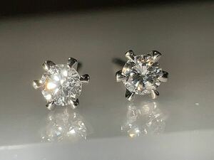 [ special price ]PT900 diamond earrings 0.05ct0.06ct KS3915 YB