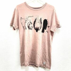 1972 original &genuine 半袖Tシャツ 鳥　ピンク　くすみカラー　◎4-21