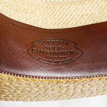 超レア! 30's STETSON 57.5CM UNUSUAL BOATER HAT ボーター ハット ステットソン カンカン帽 PANAMA パナマ VINTAGE ヴィンテージ ストロー_画像7