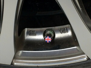 国旗柄 汎用 エアバルブ キャップ イギリス 英国 ユニオンジャック キーホルダー付き ブラック 黒 ミニクーパー ミラジーノ ハスラー N-ONE