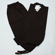 作務衣 男性用 合繊80％ 綿20％ 4Lサイズ 茶色 おしゃれ着 新品（株）安田屋 NO36472-4L_画像2