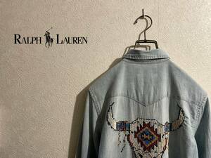 0 Ralph Lauren Buffalo bo-n car n blur - shirt / Ralph Lauren beads embroidery neitib OLTE (Optical Line Transmission Equipment) gachimayoXS Ladies #Sirchive