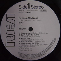 即決 5999円 LP 帯付 見本盤 白ラベル プロモ SHY イクセス・オール・エリアズ EXCESS ALL AREAS_画像3