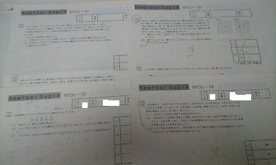 サピックス SAPIX*正月特訓*6年 小6*算数/ニューイヤーサピックス*全4回 完全版*桜蔭*2023年受験