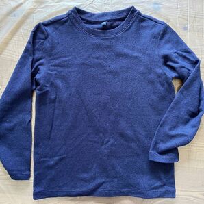 KIDS 140 ソフトニット フリース クルーネックT(長袖) ブルー 長袖 ソフトフリース