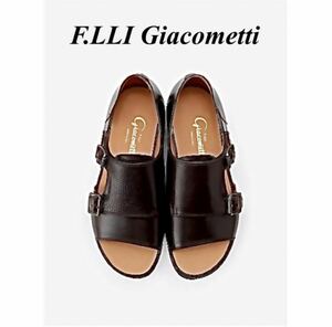 F.LLI Giacometti double monk sandals 36.5 retail price 8.7 ten thousand /[ Saturday and Sunday month 1500 jpy OFF coupon distribution ]f Latte  Rige .kometiLAND OF TOMORROW handling 