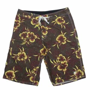 STUSSY Stussy hibiscus Skull embroidery cargo shorts shorts multicolor series 34[ used ]