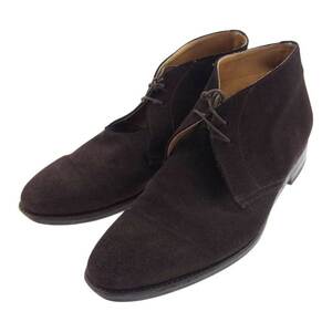  bar wikBerwick suede chukka boots dark brown series 8[ used ]