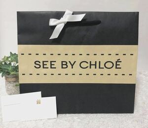 シーバイクロエ「SEE BY CHLOE」ショッパー (1861) 正規品 付属品 ブランド紙袋 ショップ袋 紙製 メッセージカードおまけ 折らずに発送