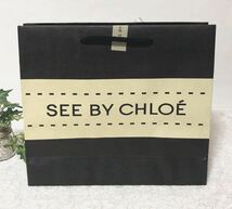 シーバイクロエ「SEE BY CHLOE」ショッパー (1860) 正規品 付属品 ブランド紙袋 ショップ袋 紙製 メッセージカードおまけ 折らずに発送_画像4