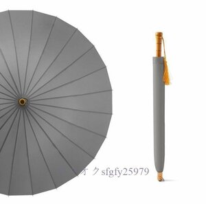 L860* new goods umbrella long umbrella umbrella lady's men's peace umbrella number umbrella gentleman umbrella light enduring manner water-repellent 24ps.@. glass fibre . rain combined use rainy season measures wooden at hand gray 