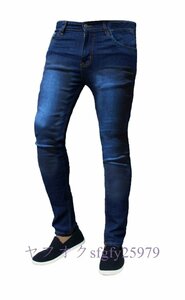 P765 new goods jeans men's Denim pants ji- bread stretch skinny pants long height woshu bottoms damage processing S~3XL